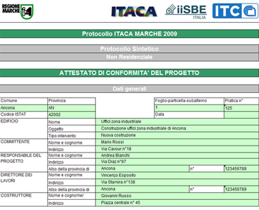 Certificazione Ambientale - Protocollo ITACA